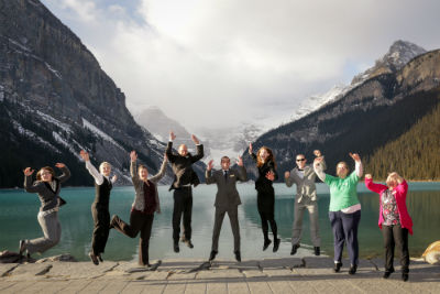 The green team celebrates their Award!  © Fairmont Chateau Lake Louise 