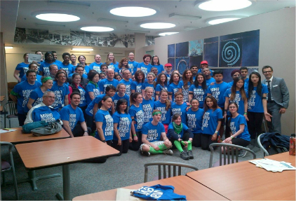 Sears employees pose for a group photo just before they head out to Climb!  © Sears Canada 