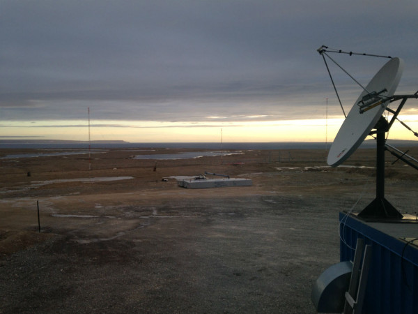View from my bedroom, last night at 11pm. The sun didn’t go down all night, and the weather has been very windy and around 0 degrees Celsius. ©Jacqueline Nunes/WWF-Canada