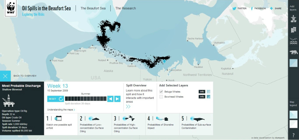 Screen capture from arcticspills.wwfcastg.wwf.ca ©WWF-Canada