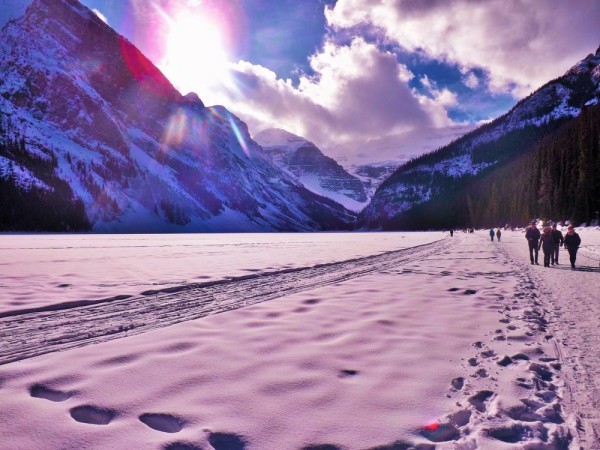 Cette photo de Lake Louise, Alberta a été prise le jour de la St-Valentin 2015. © Francis S.