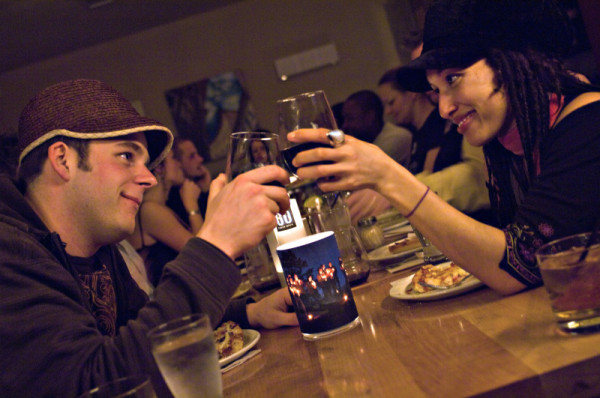 Earth Hour celebrations at a restaurant with candle light, Earth Hour 2010, Canada. © Jeremiah Armstrong / WWF-Canada