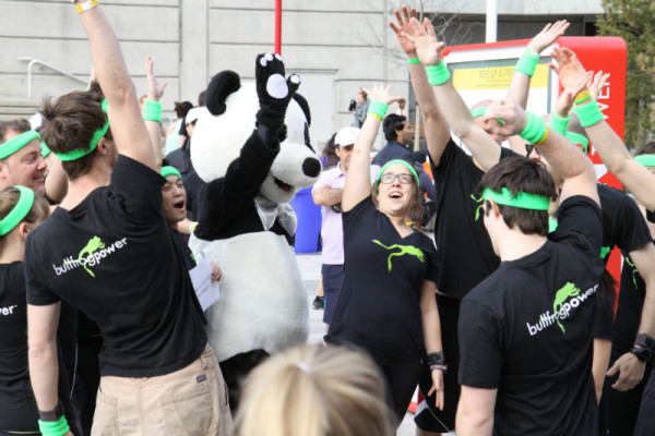 Bullfrog Power climbers celebrating their climb success! © WWF-Canada 