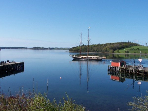 Bluenose leaving Lunenburg Harbour, Nova Scotia. © Cheryl A.