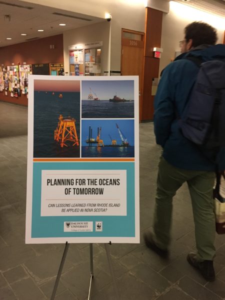 Participants arriving for a public event at Dalhousie University