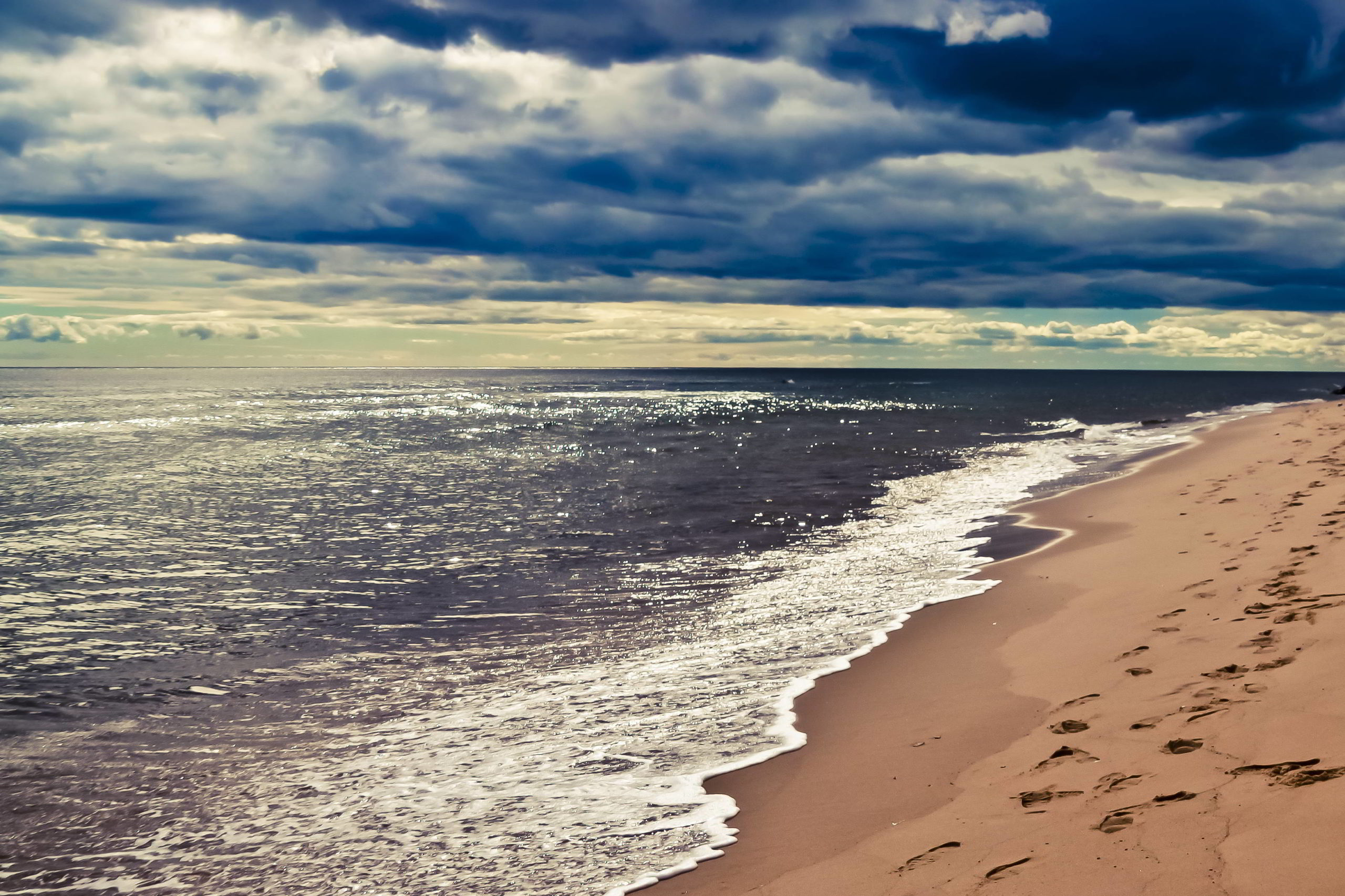 Tide rolling on to the beach