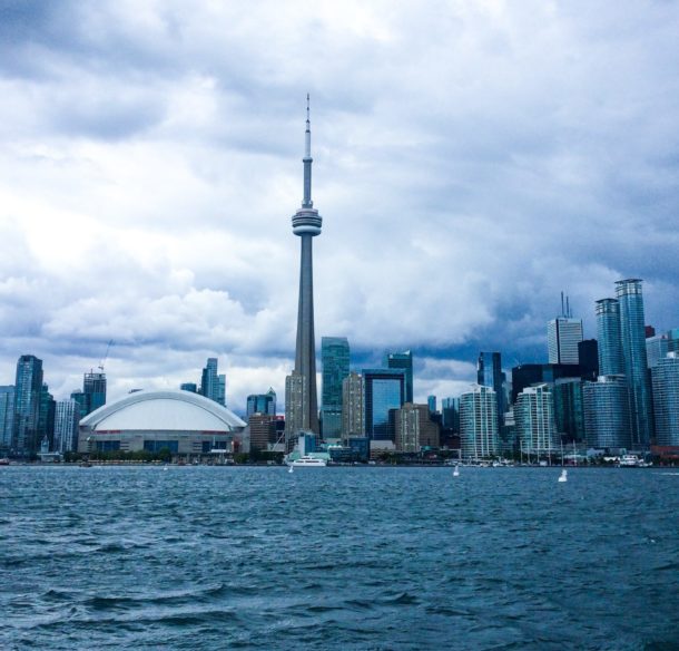 View of Toronto skyline from Lake Ontario