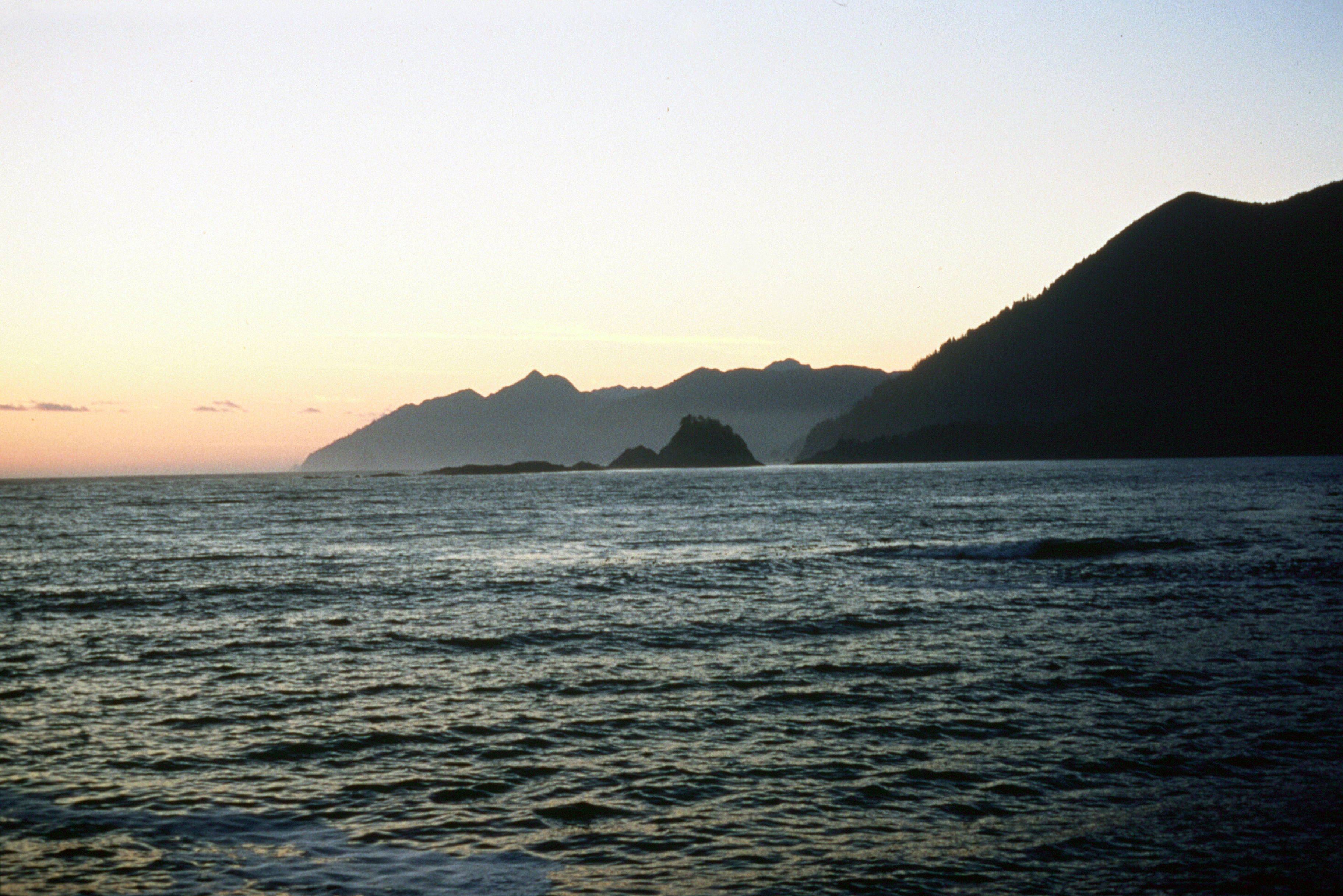 The Pacific Ocean and South Moresby Island coastline, Queen Charlotte Islands/Haida Gwaii, British Columbia, Canada.