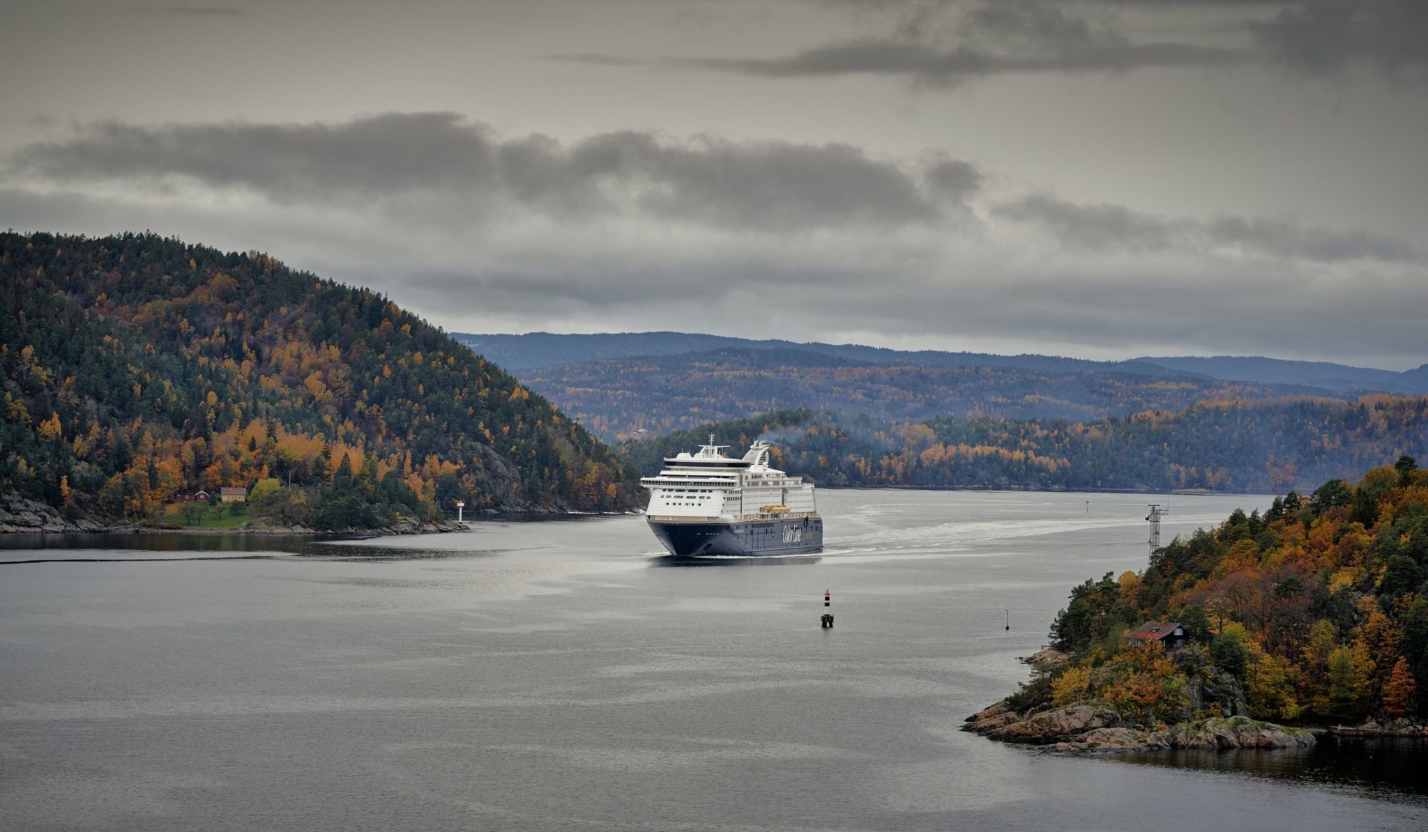 Cruise ship in unknown waters