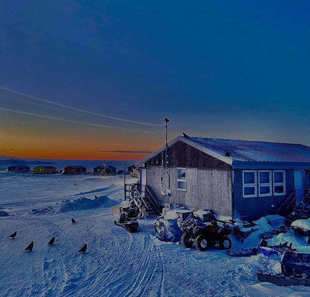 The Nunavut hamlet of Taloyoak at sunrise