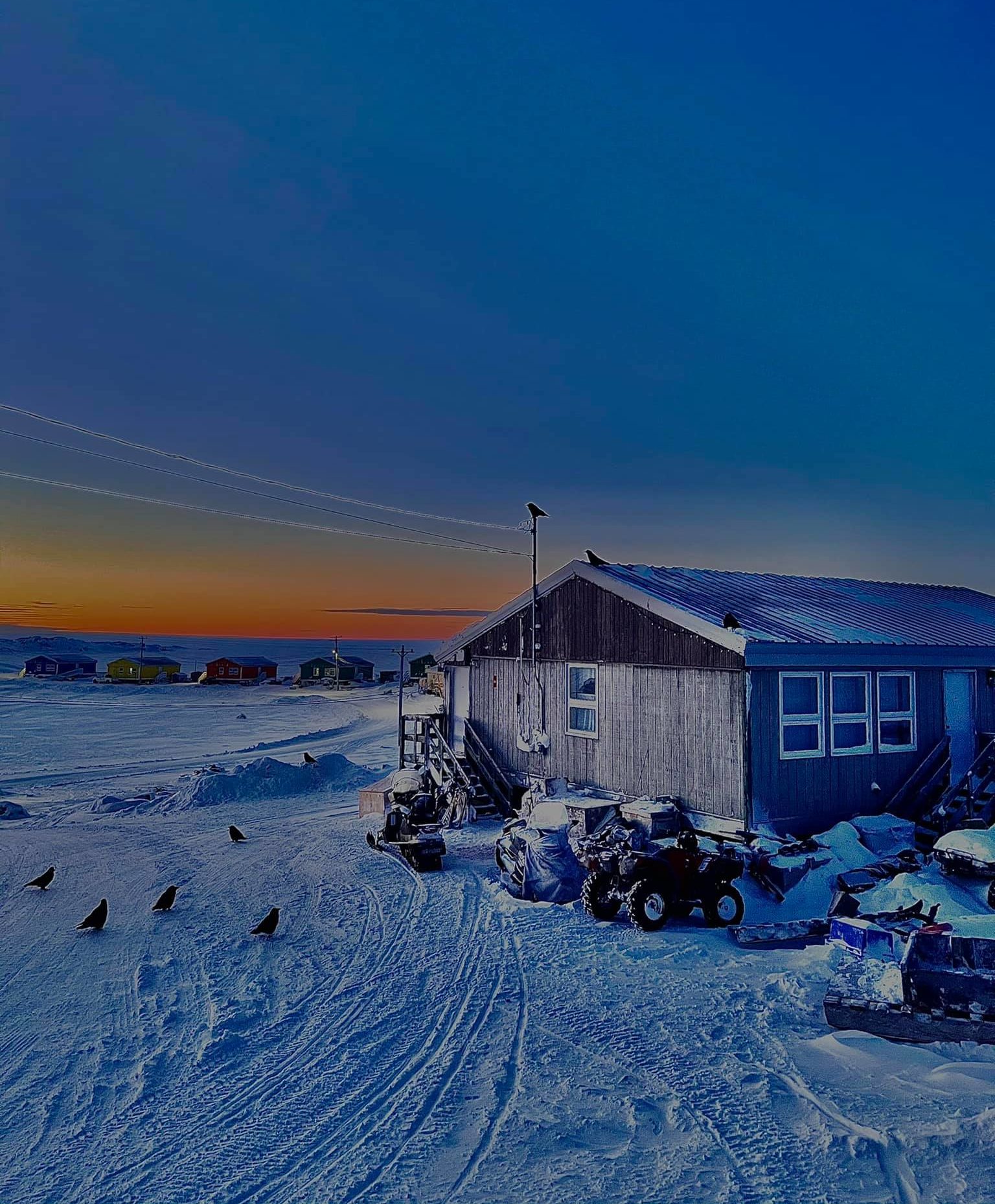 The Nunavut hamlet of Taloyoak at sunrise