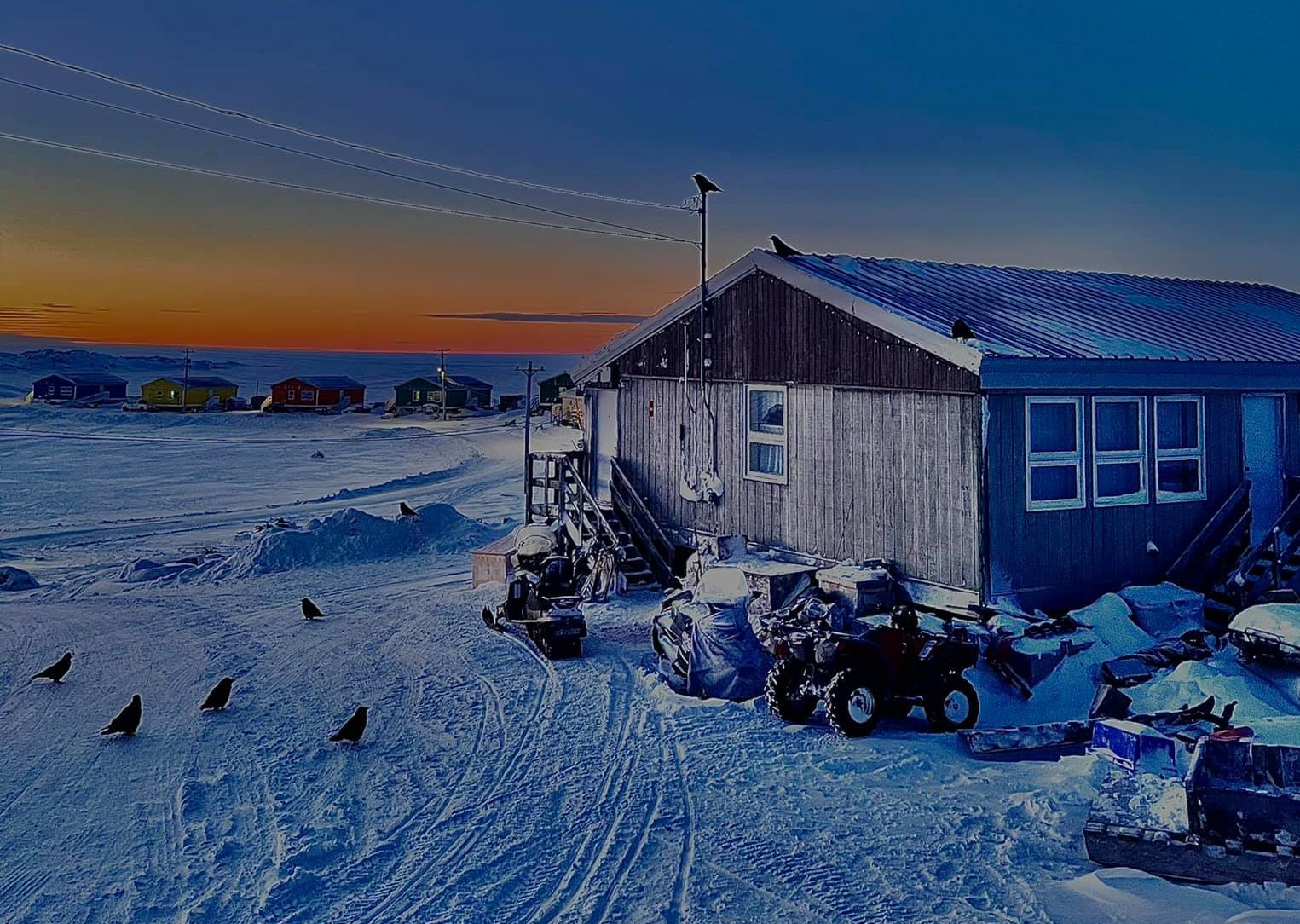 The Nunavut hamlet of Taloyoak at sunrise