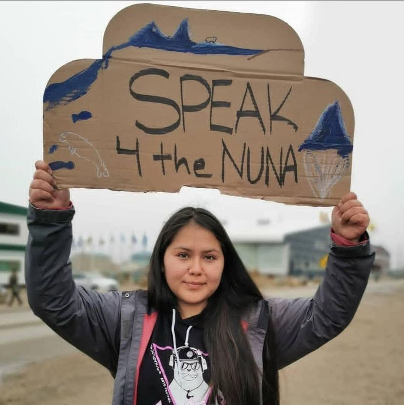 Jukipa Kotierk at Global Climate Strike in Iqaluit, Sep 2019