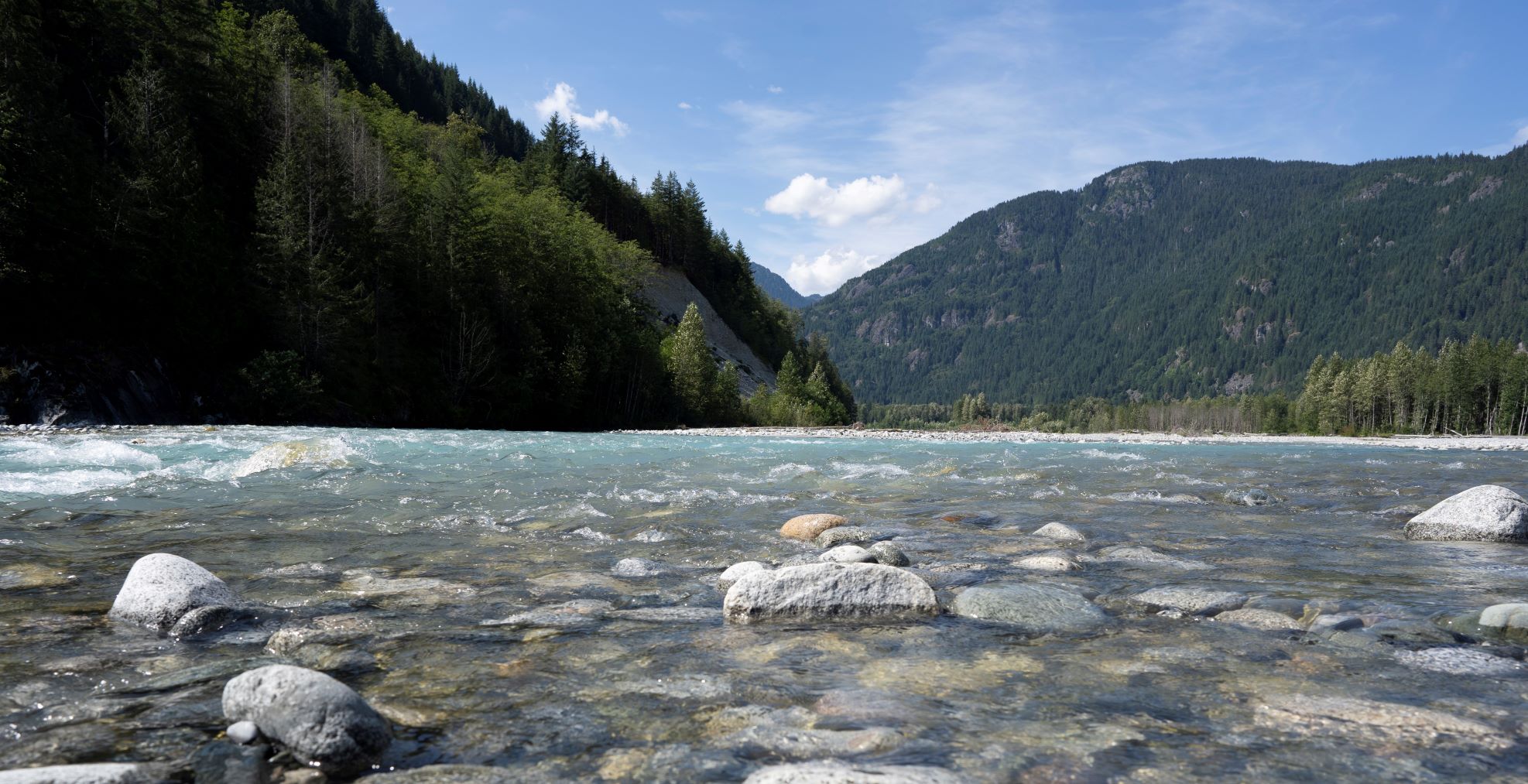 Landscape of mountain and water